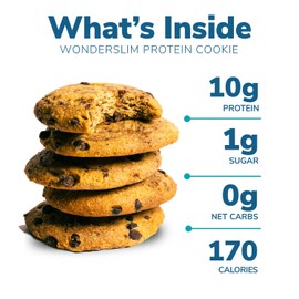 Wonderslim Protein Cookie, Variety Pack, Keto friendly, Low Carb, Gluten Free (7ct)