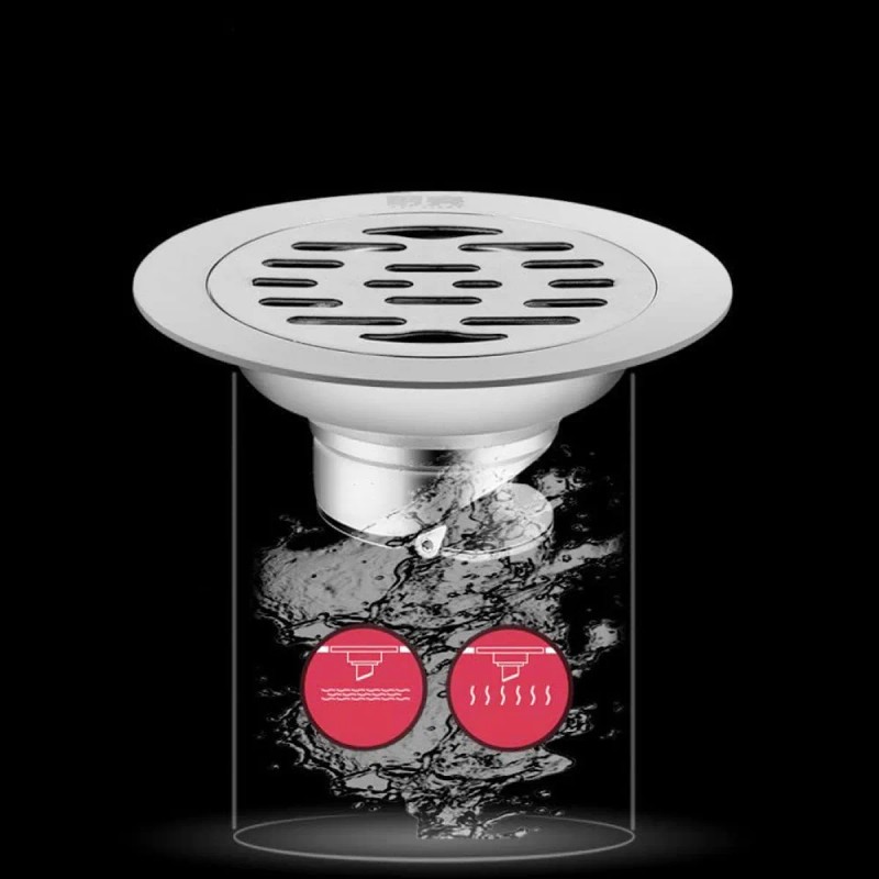 2pz Coladera Baño Acero Inoxidable Anti Olores E Insectos