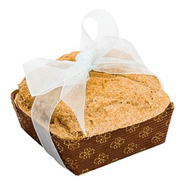Panificio Premium 4 oz Kraft Square Baking Cup: Paper Baking Cups Perfect for Muffins, Cupcakes or Mini Snacks - Greaseproof, Rippled - Disposable and Recyclable - 100ct Box - Restaurantware