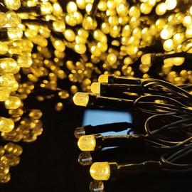 ALENEY 200 LED Christmas String Lights Indoor Outdoor, 66 Feet Upgraded Crystal Fairy Lights Plug in 8 Modes Christmas Tree Lights for Bedroom Classroom Wedding Party Christmas Decorations, Warm White