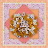 American Mahjong Set 160PCS 36mm 4-Layer Engraved Acrylic Amber Tiles