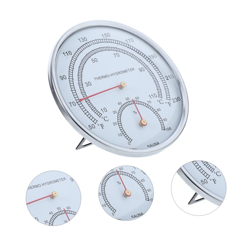 Operitacx Steam Thermohygrometer Sauna Accessories Large Screen Indoor Outdoor Thermometer
