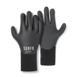 Surf8 0.08 inch (2 mm) Smooth Rubber Gloves 81F2X9 Black M