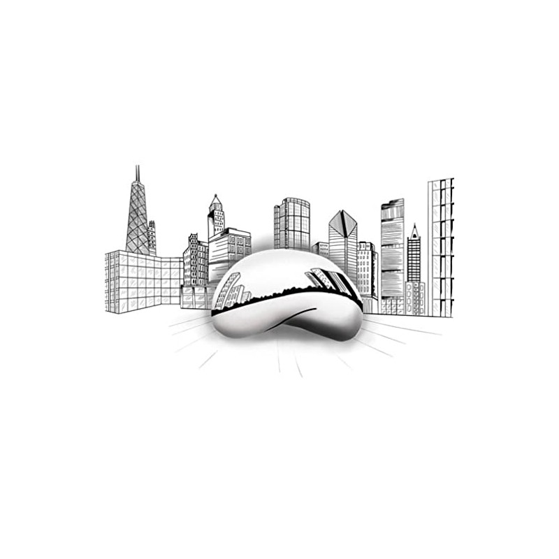 Chicago The Bean Cloud Gate Mini Piggy Bank 4" x