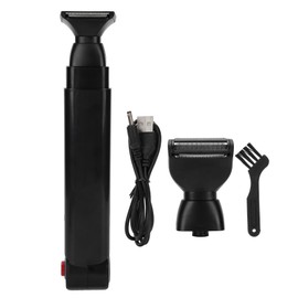 Electric Back Hair Shaver Trimmer USB Folding DoubleSided Body Hair Removal Tool