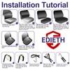 EDIETH Front Bench Seat Covers with Molded Headrests for Ford