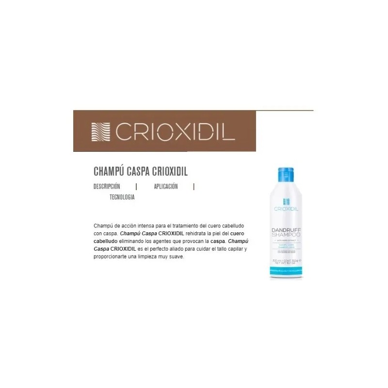 Shampoo Anticaspa Profesional 3 Pzs Crioxidil Salerm