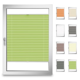 StoffTex pleated blind for windows made to measure for drilling blinds in the glazing bead roller blind colours (height 25 - 130 cm).