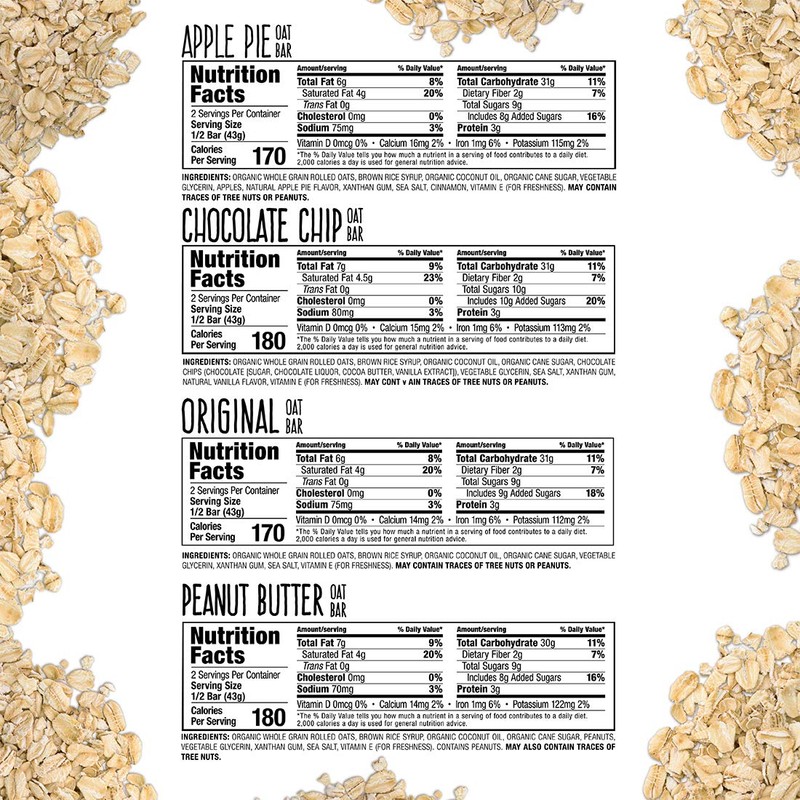 Bobo's Lactation Oat Bars for Breastfeeding Moms, 12 Pack Variety