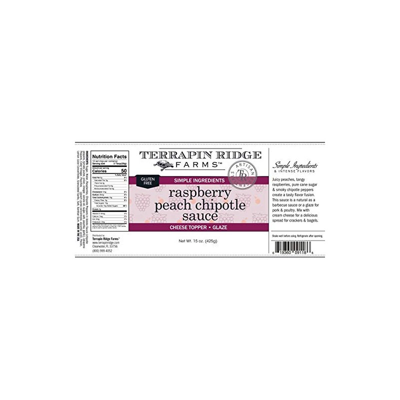 Terrapin Ridge Farms Raspberry Peach Chipotle Sauce – Two 15