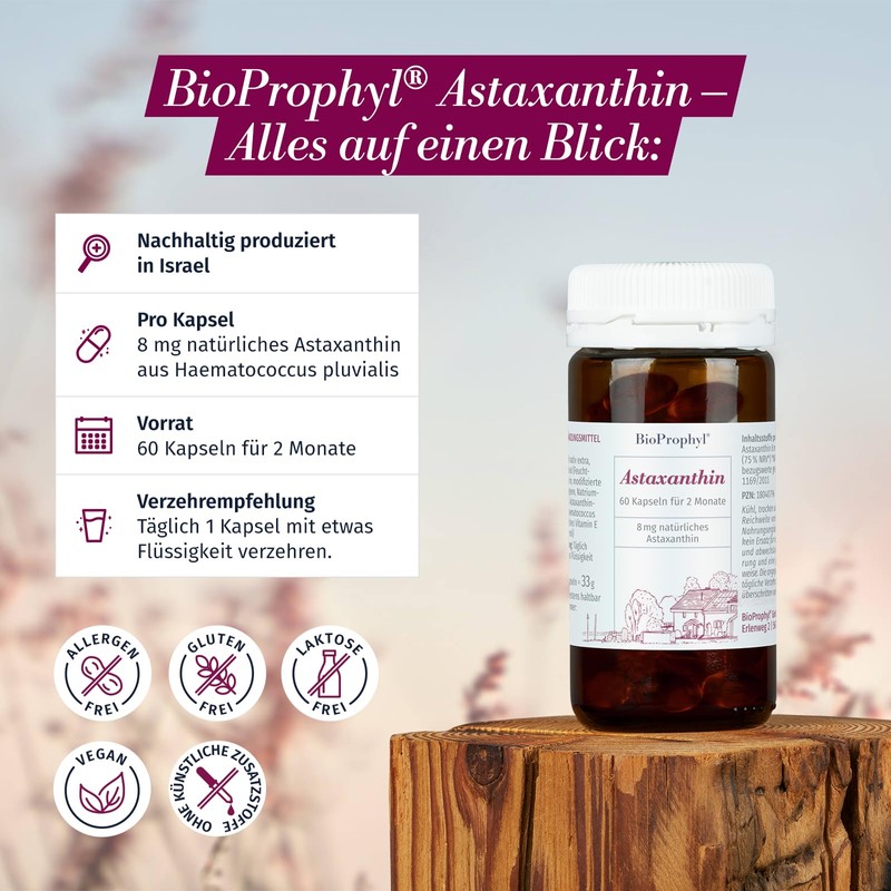 BioProphyl® Astaxanthin - 8 mg pure astaxanthin as extract of