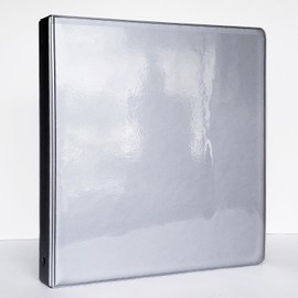 EASEL RING BINDERS - Flip Over The top Style Platform Construction. (Silver, 11" X 8 1/2" Sheet Size Bound on 11" Side)