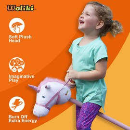WALIKI TOYS Stick Unicorn | Stick Horse, White