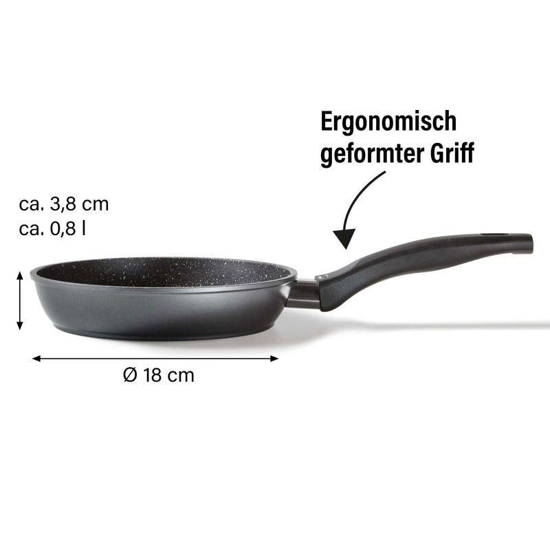 Stoneline Classic Frying Pans, grey, 18 cm