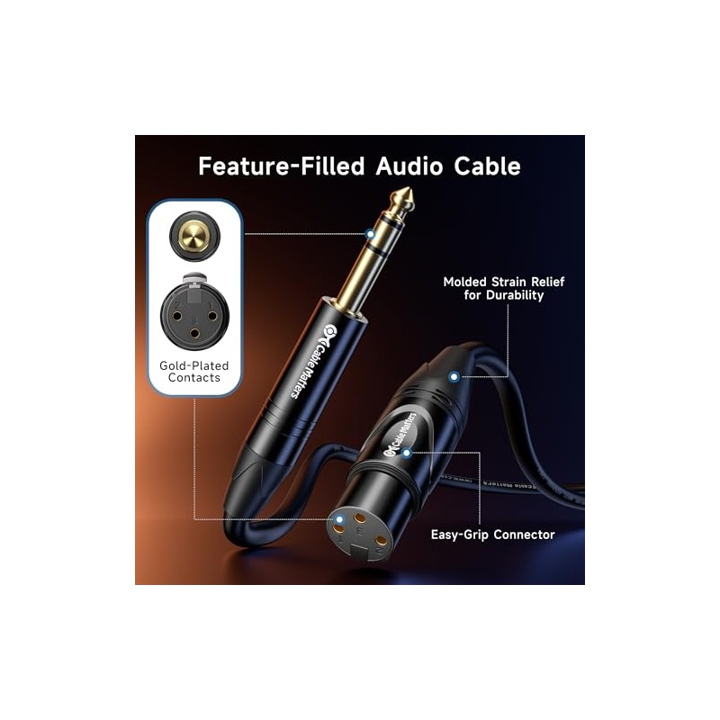 Cable Matters Cable TRS a XLR de 6,35 mm (1/4