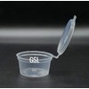 50 x Plastic 30ml Hinged Lid Deli Pot or Sauce