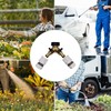 Premium Dual Tap Brass Connector Set with 2 Premium Hose