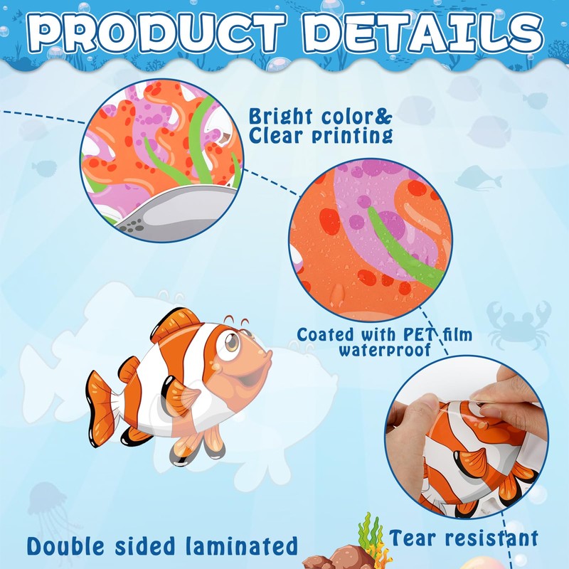 85pcs Summer Ocean Sea Bulletin Board Decorations Under The Sea