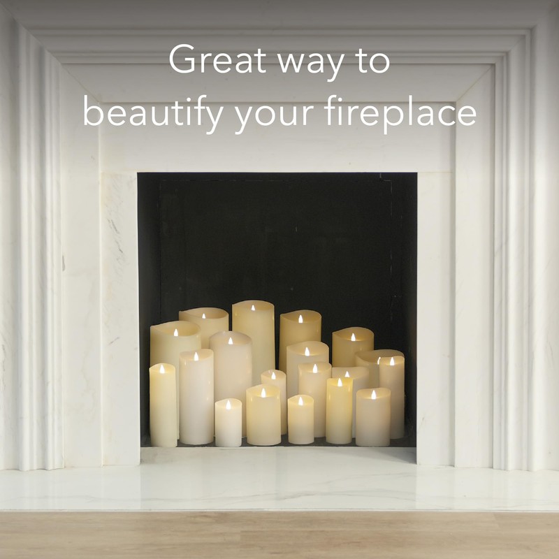 Softflame Flameless LED Candles with Remote Control, 5"x 9.5"Flickering 3D