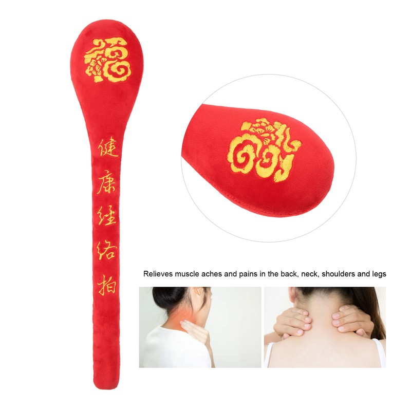Meridian Shoulder Neck Massage Stick Chinese Massage Hammer Red Body