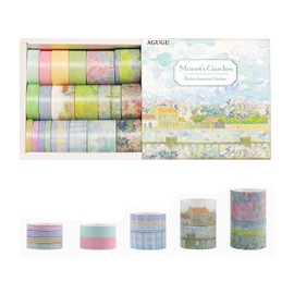 IFUDE 20 Rolls Washi Tape Set, Washi Tape Vintage Set, Masking Tape, Oil Painting, Decorative Masking Tape for Art & Crafts, Cards, Envelopes, Packages and Diaries
