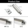 DEOLER Brushed Nickel Shower Arm with Flange, Square, 4 Inch,