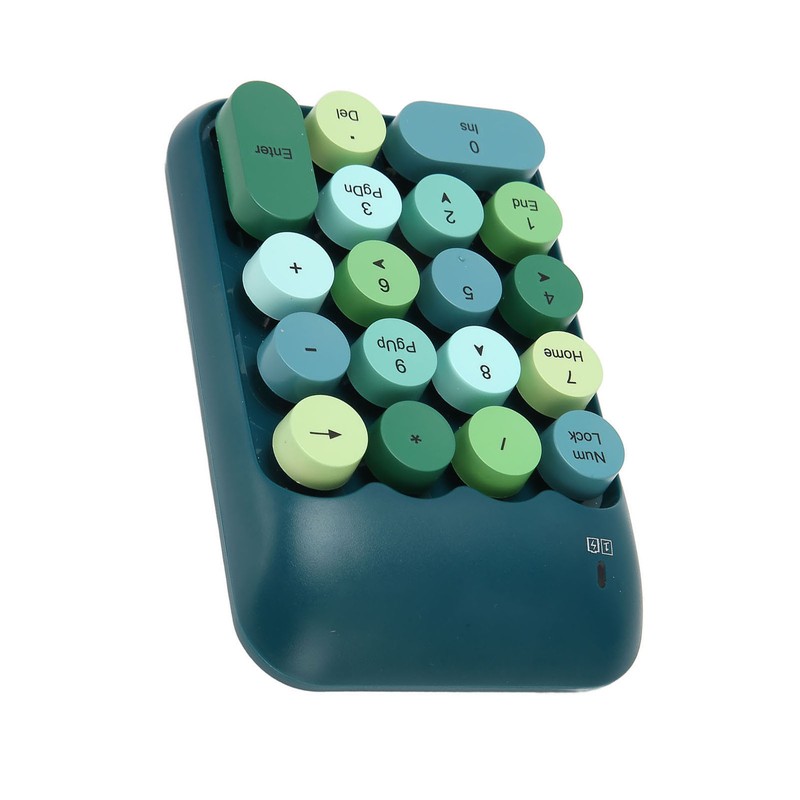 2.4GHz Wireless Numeric Keypad 18 Keys Retro Color Round Keycaps