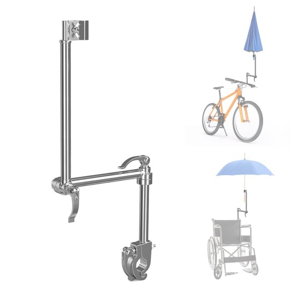 Mobility Scooter Umbrella Holder - Universal Stainless Steel Foldable Mount