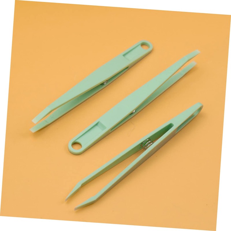 GRIRIW 12pcs Precision Craft Tweezers Ergonomic Non-Skid Grip Durable Material