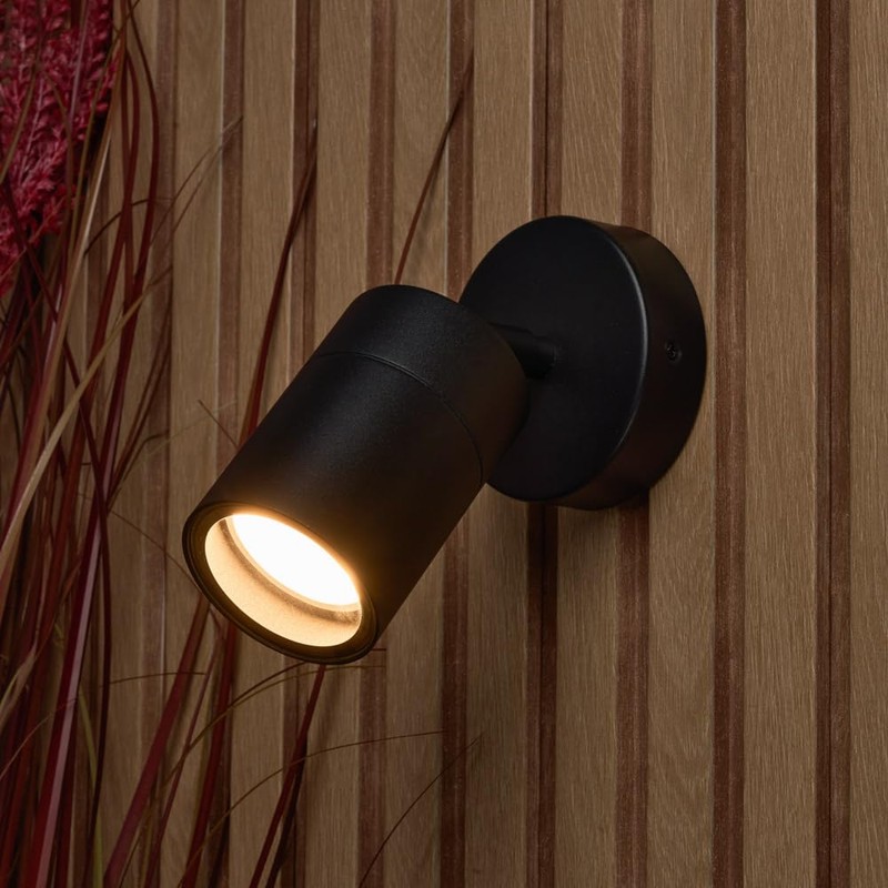 LITECRAFT Kenn Spotlight Outdoor Wall or Ceiling Adjustable GU10 Fitting