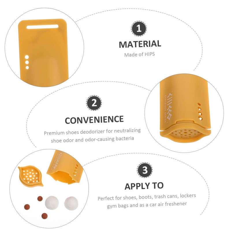 LALAFINA 4pcs Portable Shoe Deodorizer Box Creative Odor for Sneakers