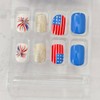 24Pcs Extra Short Press on Nails 4th of July Fake