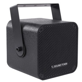 Sound Town 5" 70V/100V Wall-Mount Installation Speaker, Birch Plywood for Restaurants, Bars, Cafes, Schools, Churches, Black