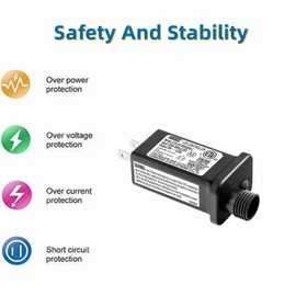 J-ZMQER 30V 0.2A LED Transformer Model JT-EL/FC300V0200-C Class 2 Power Supply IP44 LED Light Controller Low Voltage Transformer for Christmas String Light Inflatable Decorations
