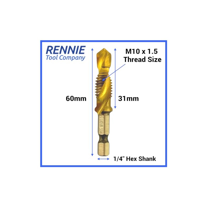 Rennie Tools - Pack Of 5 - M10 x 1.5