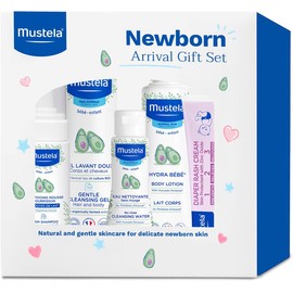 Mustela Set de regalo para recin nacido, para el bao de bebs y para el cuidado de la piel, 5 unidades