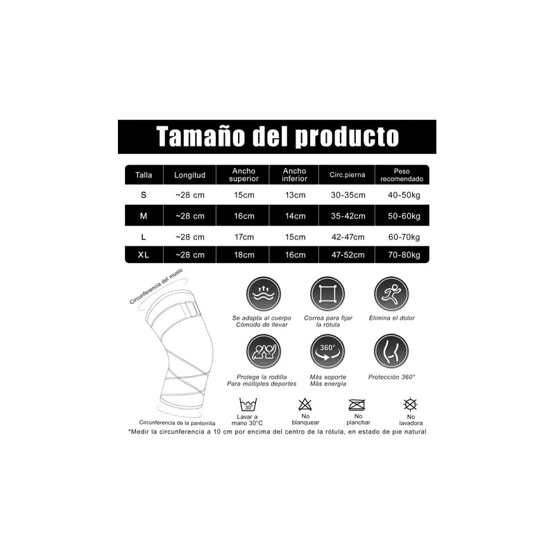 Rodilleras Y Muñequeras Deportivas Elásticas Compresión Gym