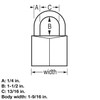 Master Lock Covered Aluminum Padlock with Key, 141QLF, 4 Pack