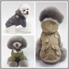 Dog Coat Hoodies Work Clothes Thickened Dog Jacket Military Uniform