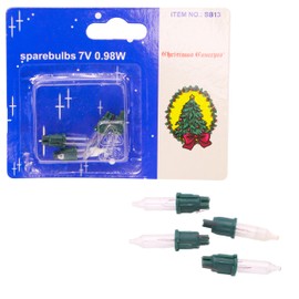 Christmas Concepts® Pack of 4 Clear Push in Spare Bulbs - 7v 0.98w - Replacement Bulbs