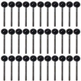 TOAOB 300pcs Black Glass Eyes Craft Eyes 4mm for Doll Making Needle Felting Crafts