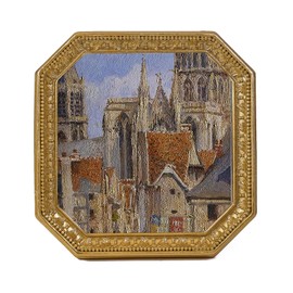 SIKOO Antique Picture Frame 4x4 Vintage Picture Frame Small Ornate Frame, 4X4 Square Gold Picture Frame, Antique Wall Decor