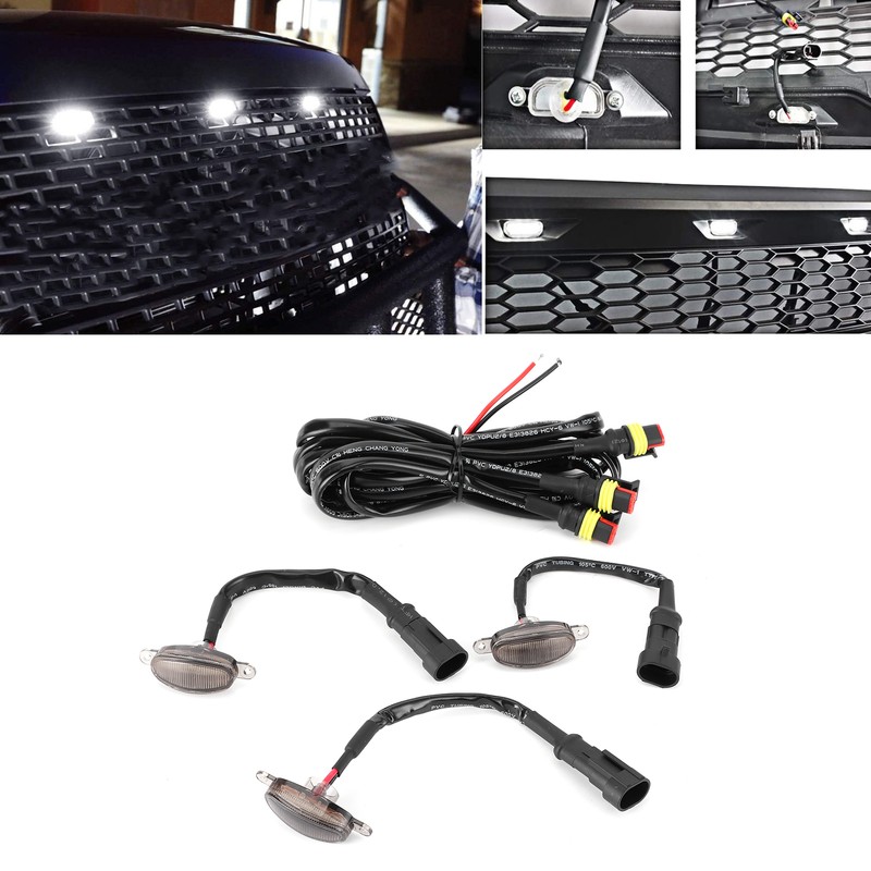 LED Front Grille Running Light Smog Warning Lamp Fit for