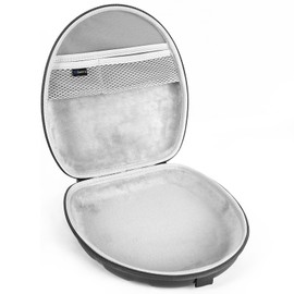 Geekria Shield Headphones Case Compatible with JBL TUNE770NC, TUNE760NC, TUNE750NC, Tune720BT, Live 770NC Case, Replacement Hard Shell Travel Carrying Bag with Cable Storage (Seashell, Black)