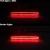 GTINTHEBOX Smoked Lens LED Rear Bumper Reflector Brake Tail Light