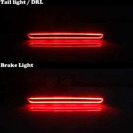 GTINTHEBOX Smoked Lens LED Rear Bumper Reflector Brake Tail Light for 2015-2019 Dodge Challenger