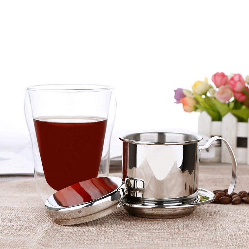 Vietnamese Coffee Drip Filter Maker with Universal Cup Stainless Steel