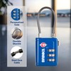 Brinks TSA Accepted Indicator Luggage Lock, Blue - Ressetable Combination,