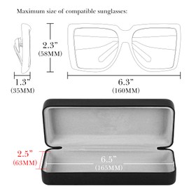 Linkidea Extra Large Hard Sunglasses Case, Oversized Sunglasses Storage Organizer Case Compatible with D1OR EverDior A1U 30Montaigne BU Missdior B1U QUAY NIGHTFALL (XXL/Black), black