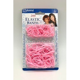 DONNA ELASTIC BANDS WOMEN ELASTIC HAIR TIE, HAIR ACCESSORIES FOR WOMEN PERFECT FOR PONYTAILS AND MORE 200PCS PINK